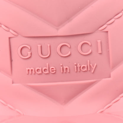 Gucci Rubber Gucci Logo Womens Platform 20/60mm Slide Sandals 38 Wild Rose 8 of 12