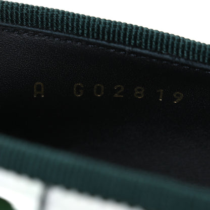Chanel Crocodile Embossed Patent Calfskin Cap Toe CC Ballerina Flats 37.5 Dark Green Black 10 of 11