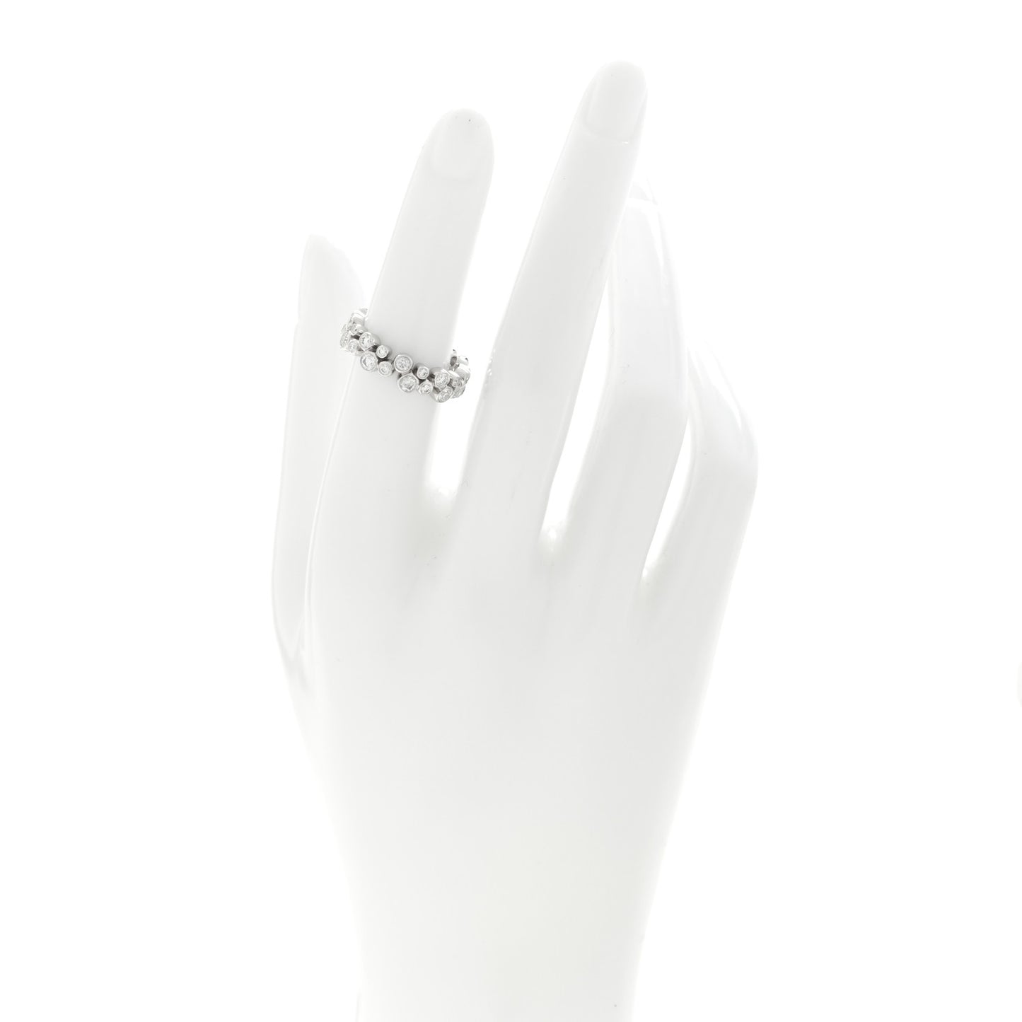 Platinum Diamond Bubble Band Ring 51 5.75