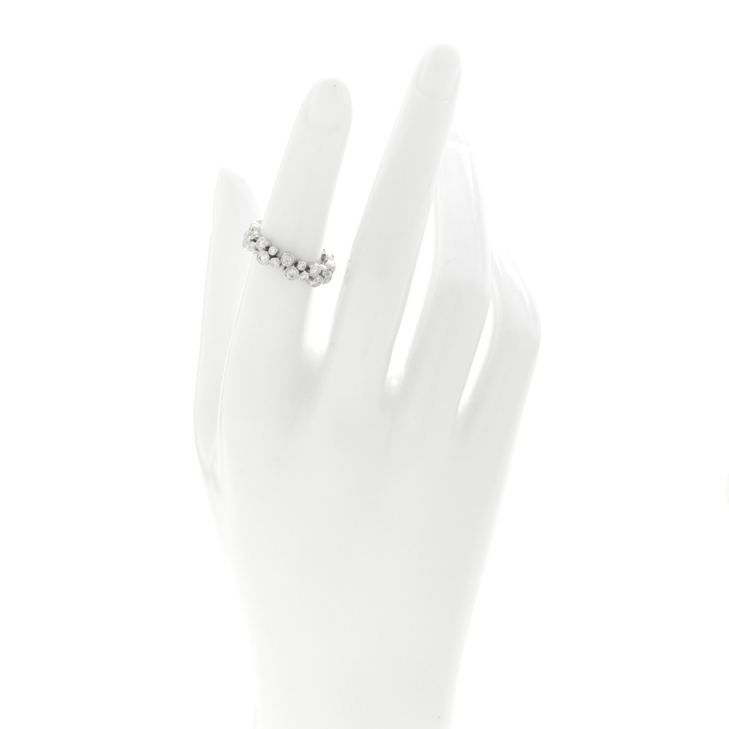 Tiffany Platinum Diamond Bubble Band Ring 51 5.75 2 of 5