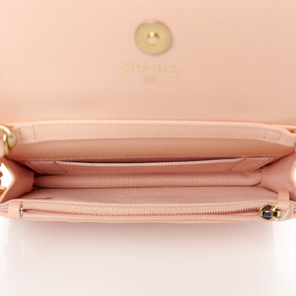 Chanel Lambskin Quilted Chanel 19 Clutch With Chain Light Orange 5 of 11