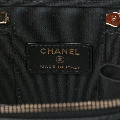 Chanel Lambskin Quilted Top Handle Mini Vanity Case With Chain Black 6 of 11