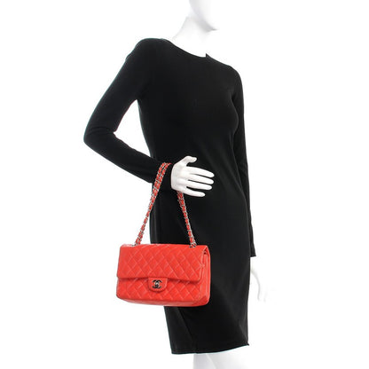 Chanel Lambskin Perforated Medium Double Flap Red 3 of 13