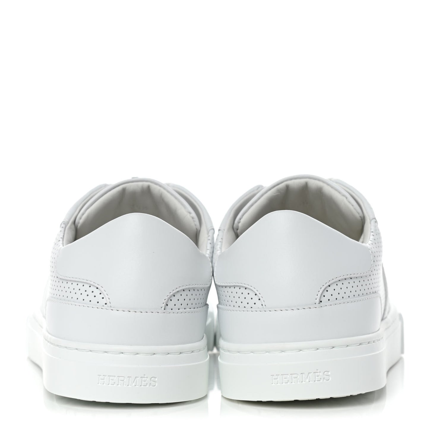 Calfskin Perforated Day Sneakers 36.5 White