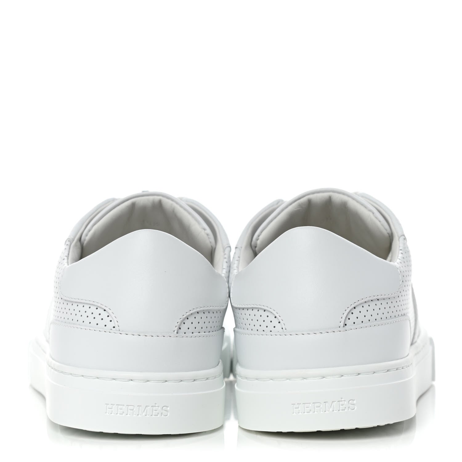 Hermes Calfskin Perforated Day Sneakers 36.5 White 5 of 10