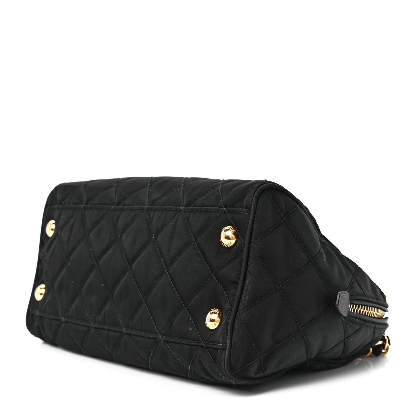 Nylon Tessuto Impuntu Quilted Flap Black