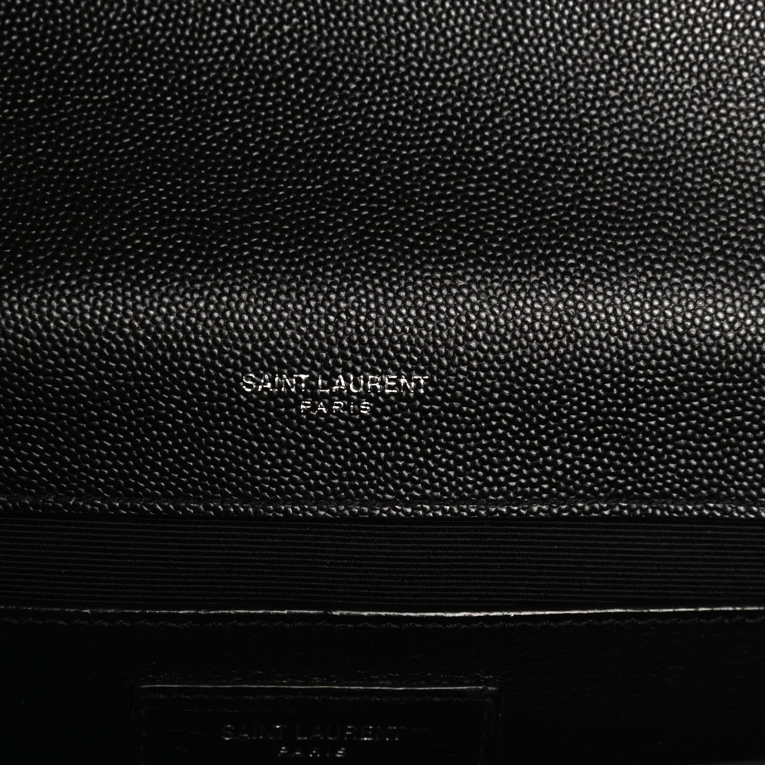Saint Laurent Grain De Poudre Textured Mixed Matelasse Triquilt Medium Monogram Satchel Black 7 of 12