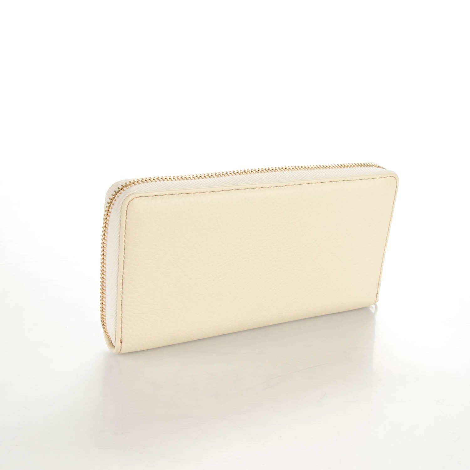 Gucci Pebbled Calfskin Soho Zip Around Wallet Off White 3 of 7