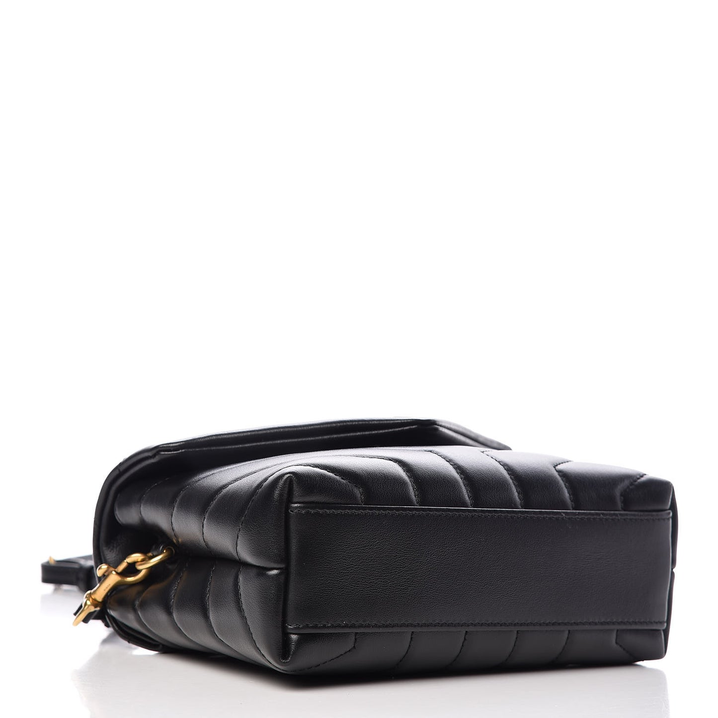 Calfskin Y Quilted Monogram Toy Loulou Crossbody Bag Black