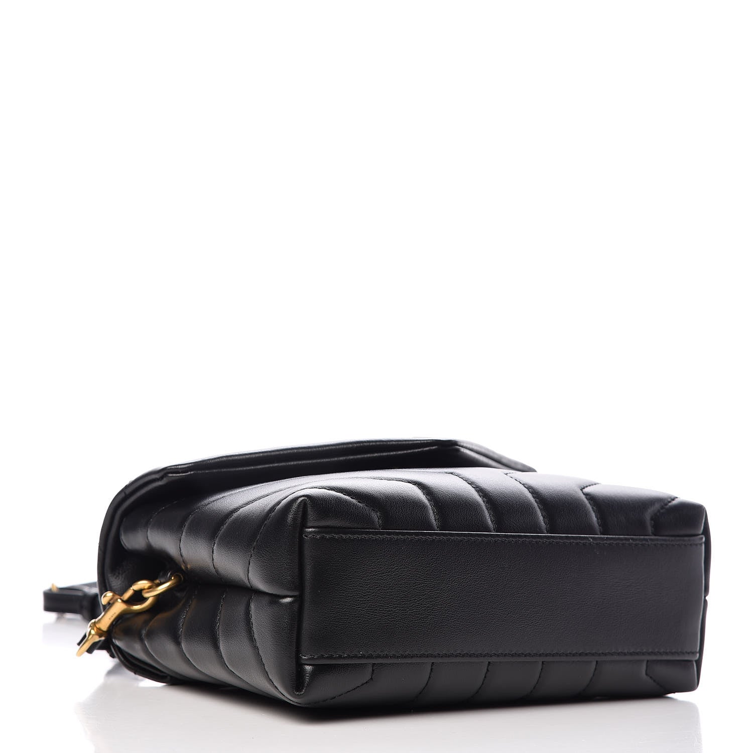 Saint Laurent Calfskin Y Quilted Monogram Toy Loulou Crossbody Bag Black 4 of 9