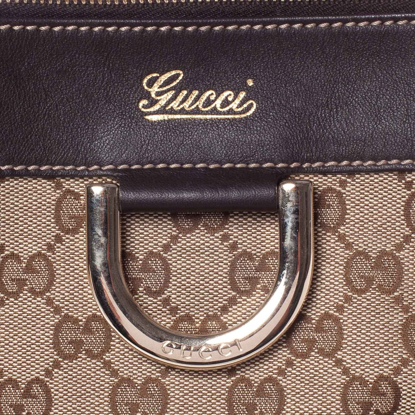 Monogram D Gold Tote Ebony