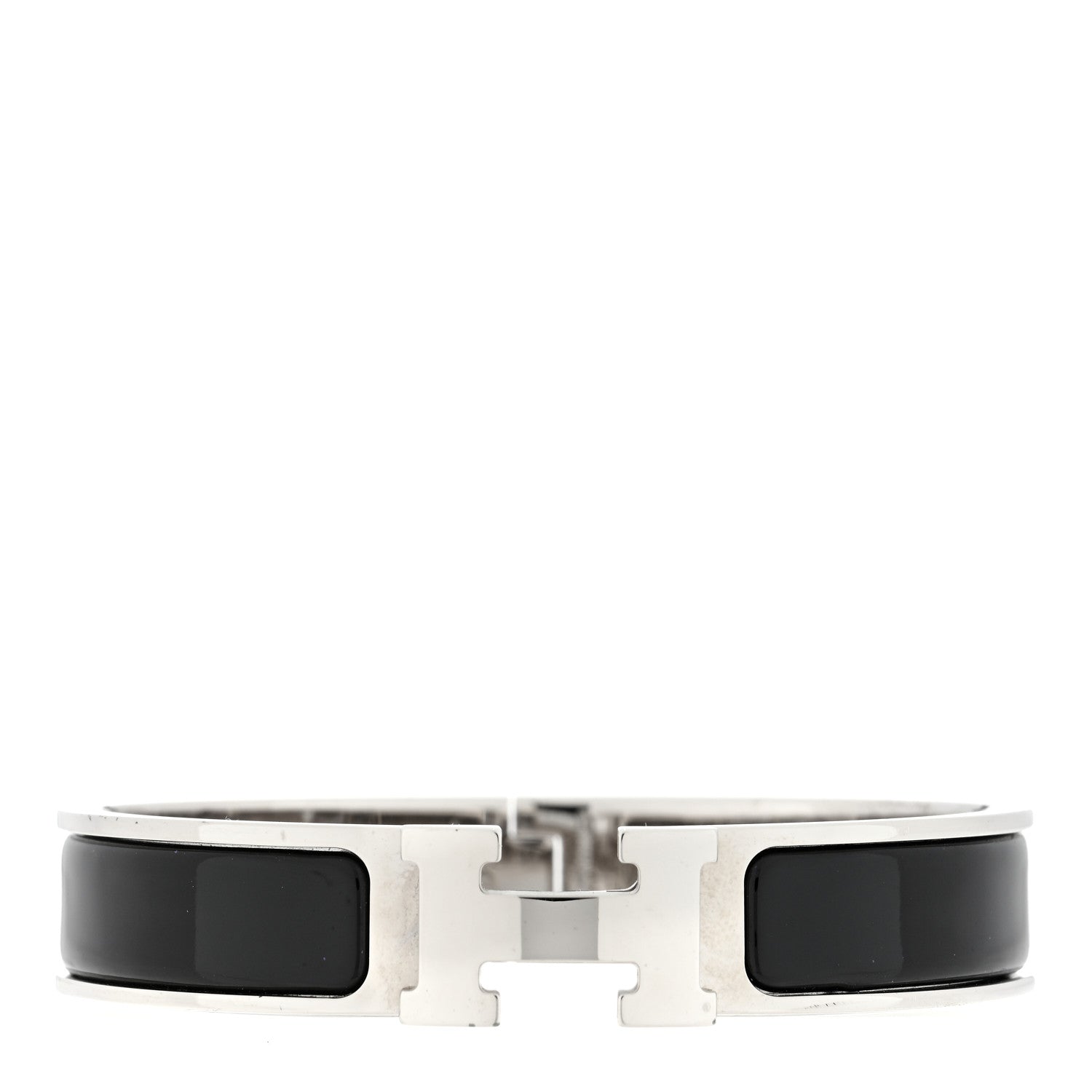 Hermes Enamel Narrow Clic Clac H Bracelet GM Black 1 of 3