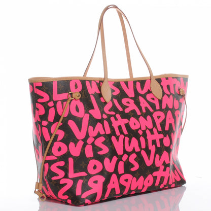 Louis Vuitton Monogram Graffiti Neverfull GM Fuchsia 3 of 7