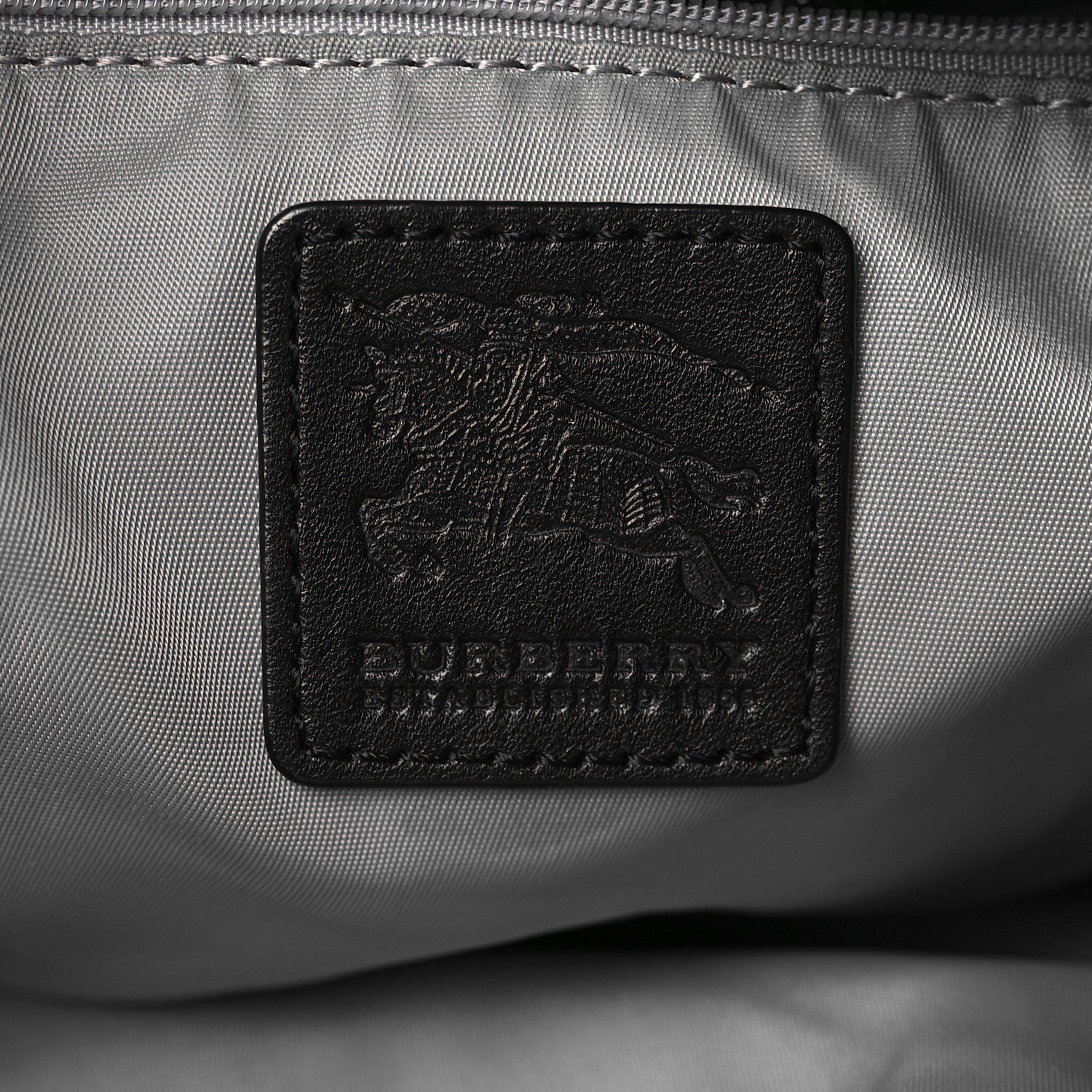 Burberry Nylon Tonal Check Buckleigh Packable Tote Black 6 of 9