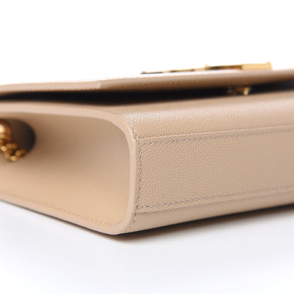 Saint Laurent Grain De Poudre Small Monogram Kate Satchel Nude Powder 8 of 9