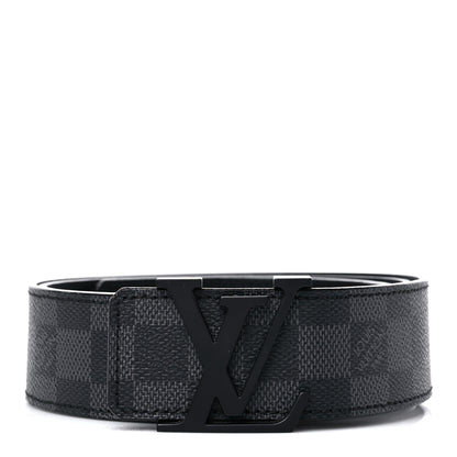 Louis Vuitton Damier Graphite 40mm LV Initiales Belt 95 38 1 of 5