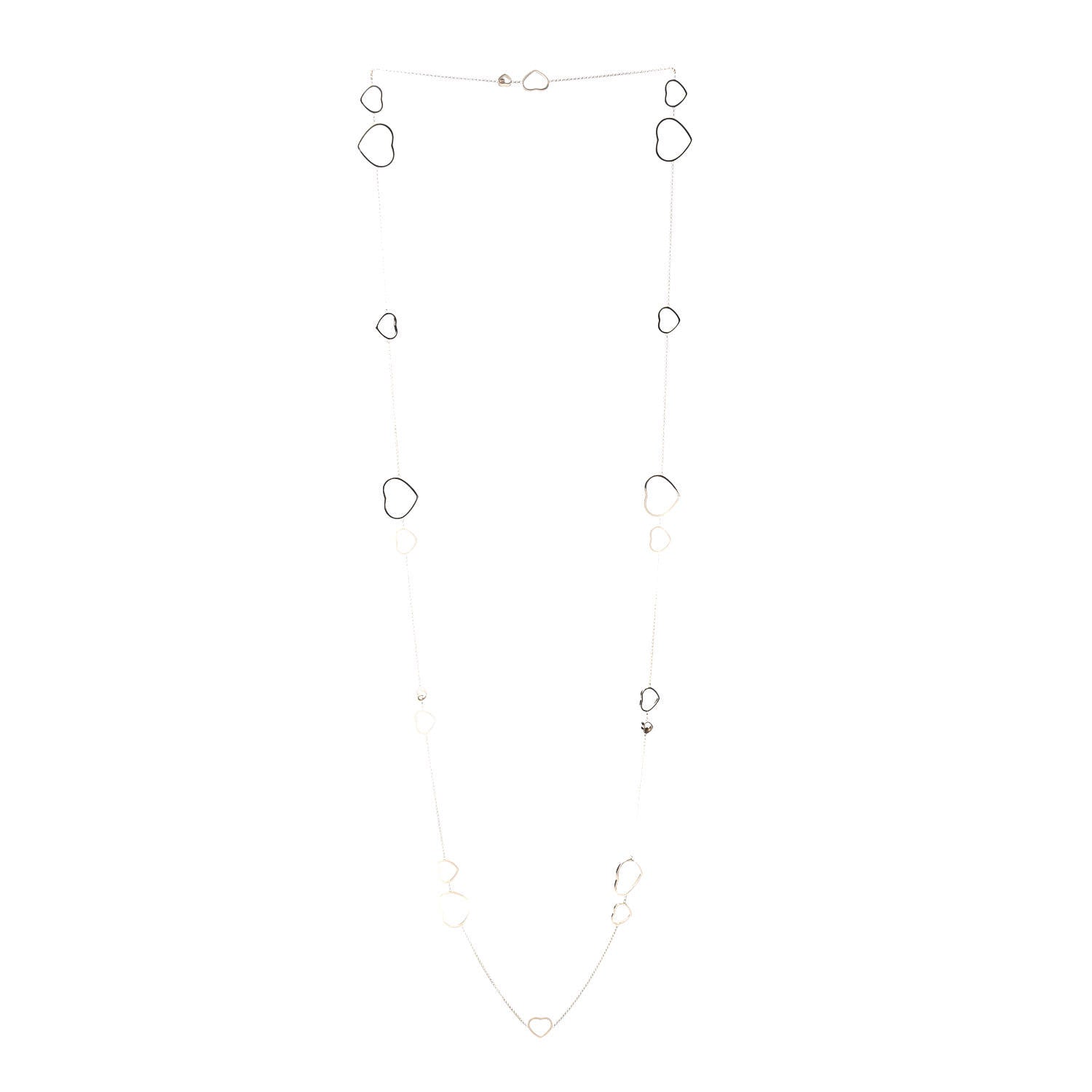 Chopard 18K Rose Gold Diamond Happy Hearts Sautoir Necklace 3 of 6