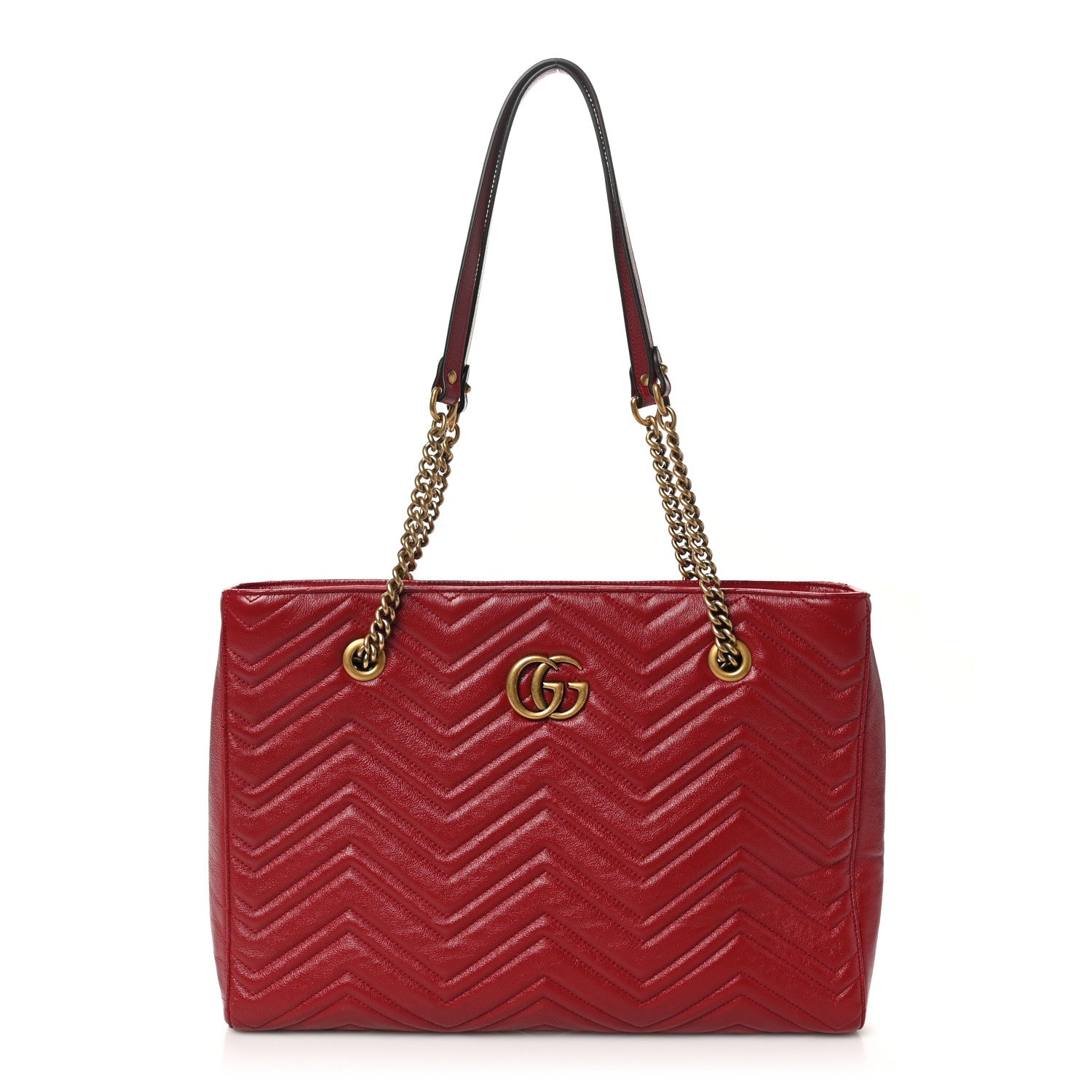 Gucci Azalea Calfskin Matelasse Medium GG Marmont Slim Tote Romantic Cerise 1 of 10