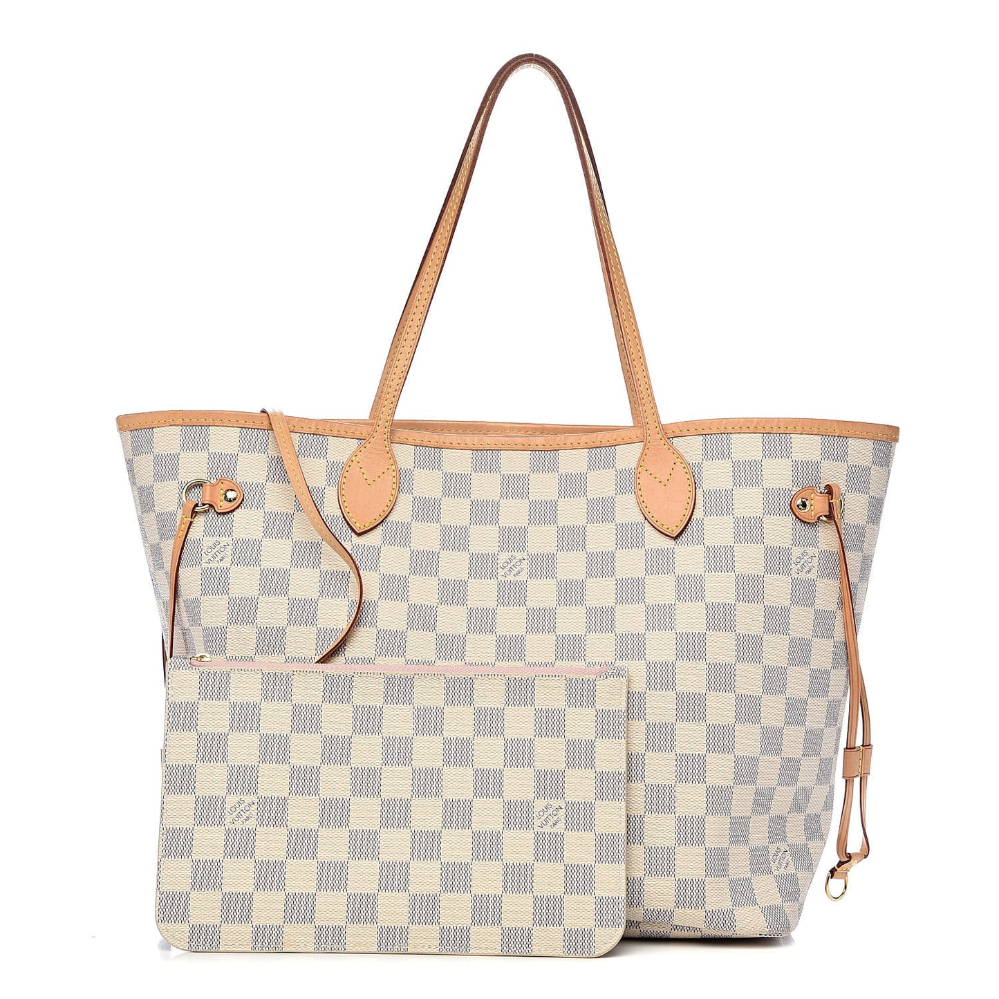 Damier Azur Neo Neverfull MM Rose Ballerine