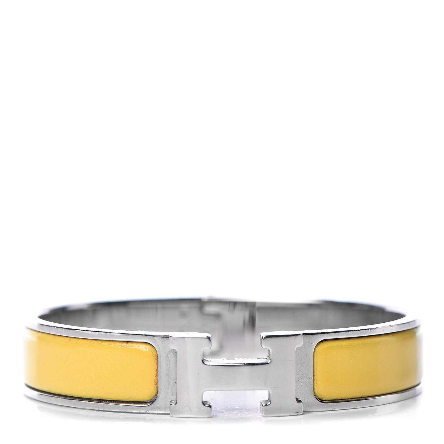 Hermes Enamel Narrow Clic Clac H Bracelet PM Mimosa 1 of 5