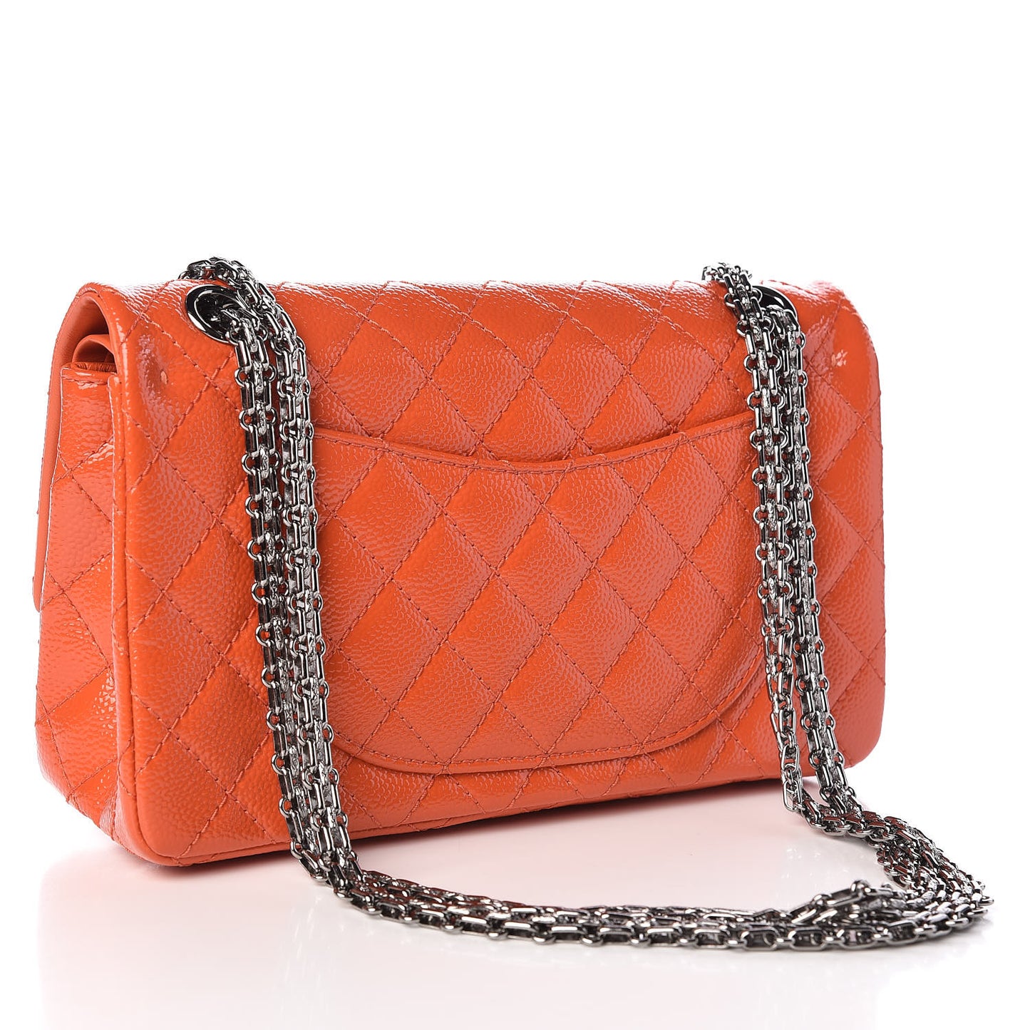 Patent Caviar Quilted 2.55 Reissue 225 Flap Orange