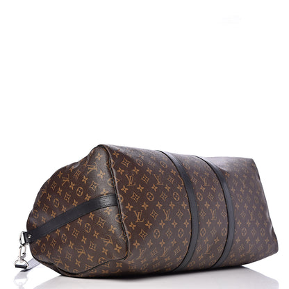 Louis Vuitton Monogram Macassar Keepall Bandouliere 55 4 of 16
