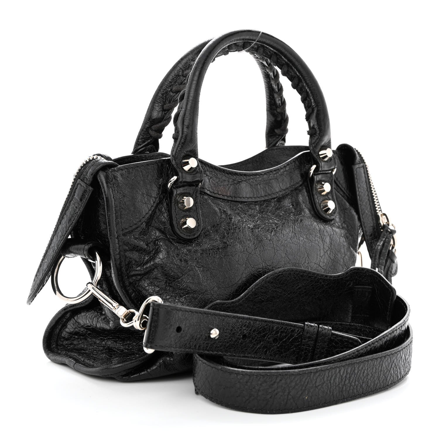Balenciaga Agneau Classic Silver Hardware Mini City Black 3 of 13
