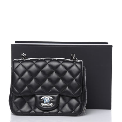 Chanel Lambskin Quilted Mini Square Flap Black 12 of 12