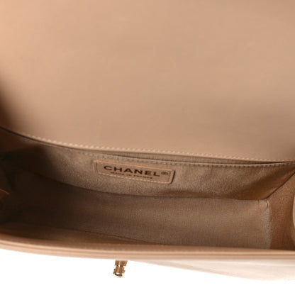 Chanel Calfskin Quilted Medium Boy Flap Beige 5 of 9