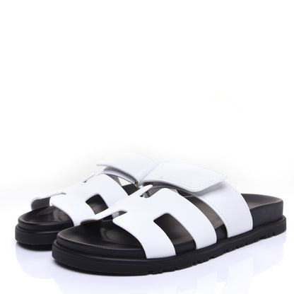 Hermes Calfskin Womens Chypre Sandals 36 White 5 of 11