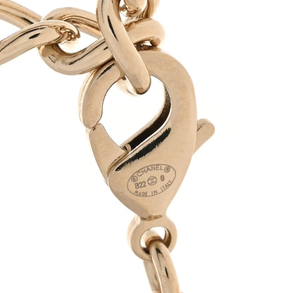 Chanel Metal Lambskin Crystal I Hear CC Choker Necklace Gold Black 4 of 5
