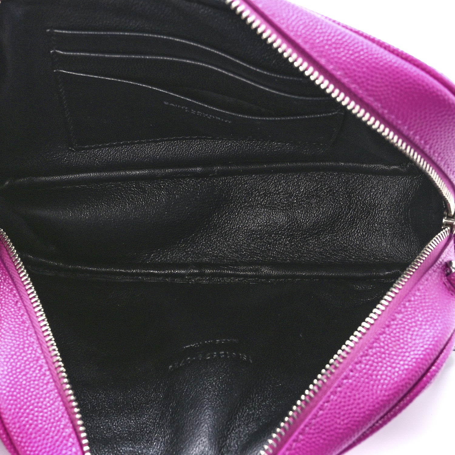 Saint Laurent Grain De Poudre Matelasse Monogram Mini Lou Camera Bag Fuxia Electrique 5 of 12