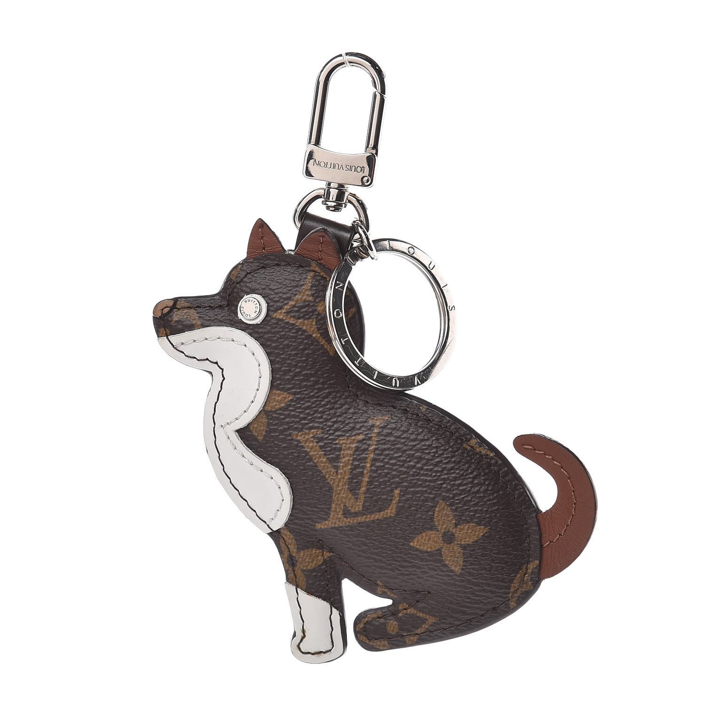 Monogram Dog Bag Charm Key Holder