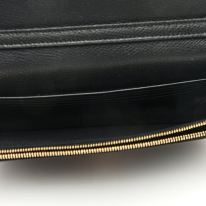 Fendi Vitello Cruise F is Fendi Bi-Color FF 1974 Embossed Medium Envelope Wallet On Chain Black Maya 5 of 9