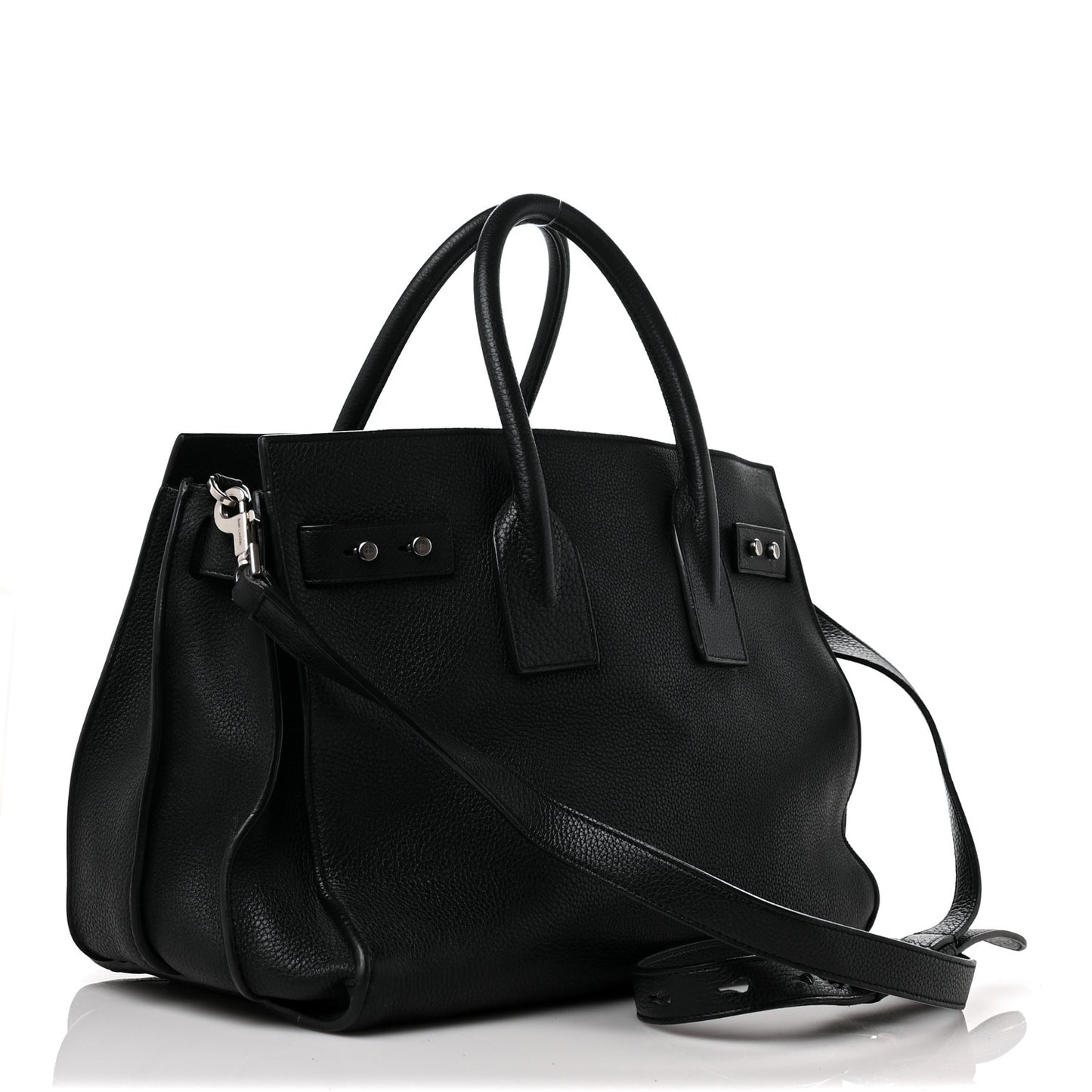 Grained Calfskin Souple Sac De Jour Black