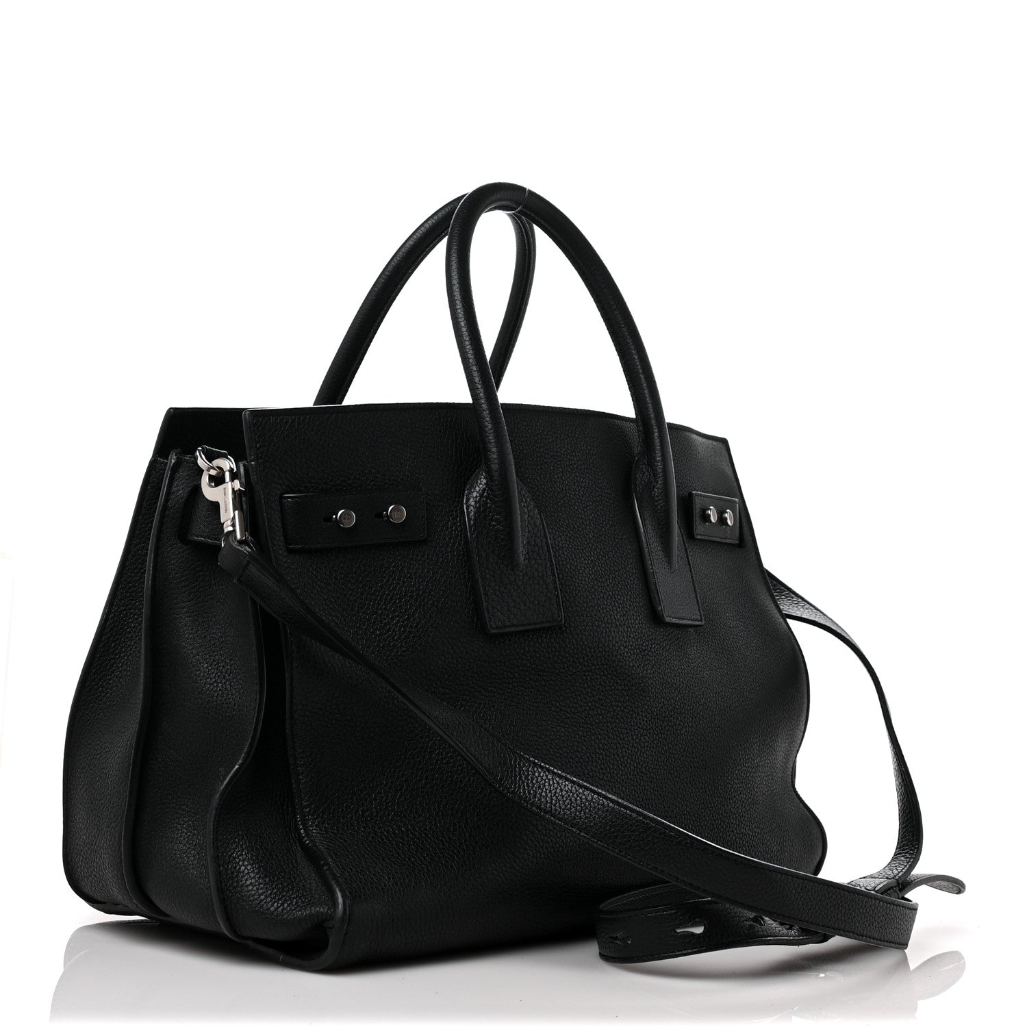 Saint Laurent Grained Calfskin Souple Sac De Jour Black 2 of 8