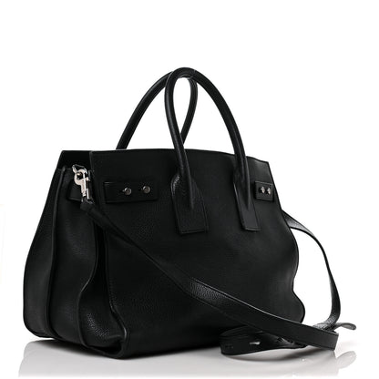 Saint Laurent Grained Calfskin Souple Sac De Jour Black 2 of 8