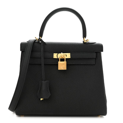 Hermes Togo Kelly Retourne 25 Black 1 of 11
