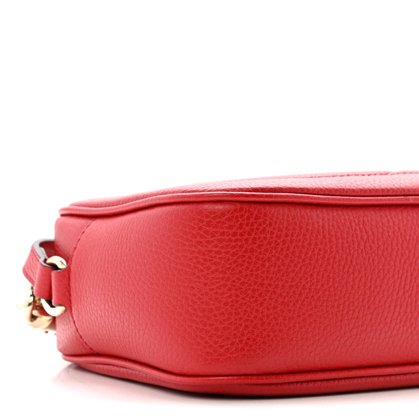 Pebbled Calfskin Small Soho Disco Bag Vibrant Red