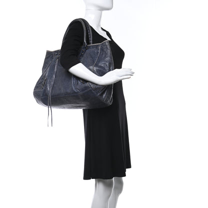 Balenciaga Agneau Classic Hardware Large Sunday Tote Bleu Roi 3 of 9