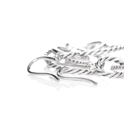 David Yurman Sterling Silver Diamond Mobile Drop Earrings 3 of 4