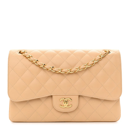 Chanel Caviar Quilted Jumbo Double Flap Beige 1 of 11