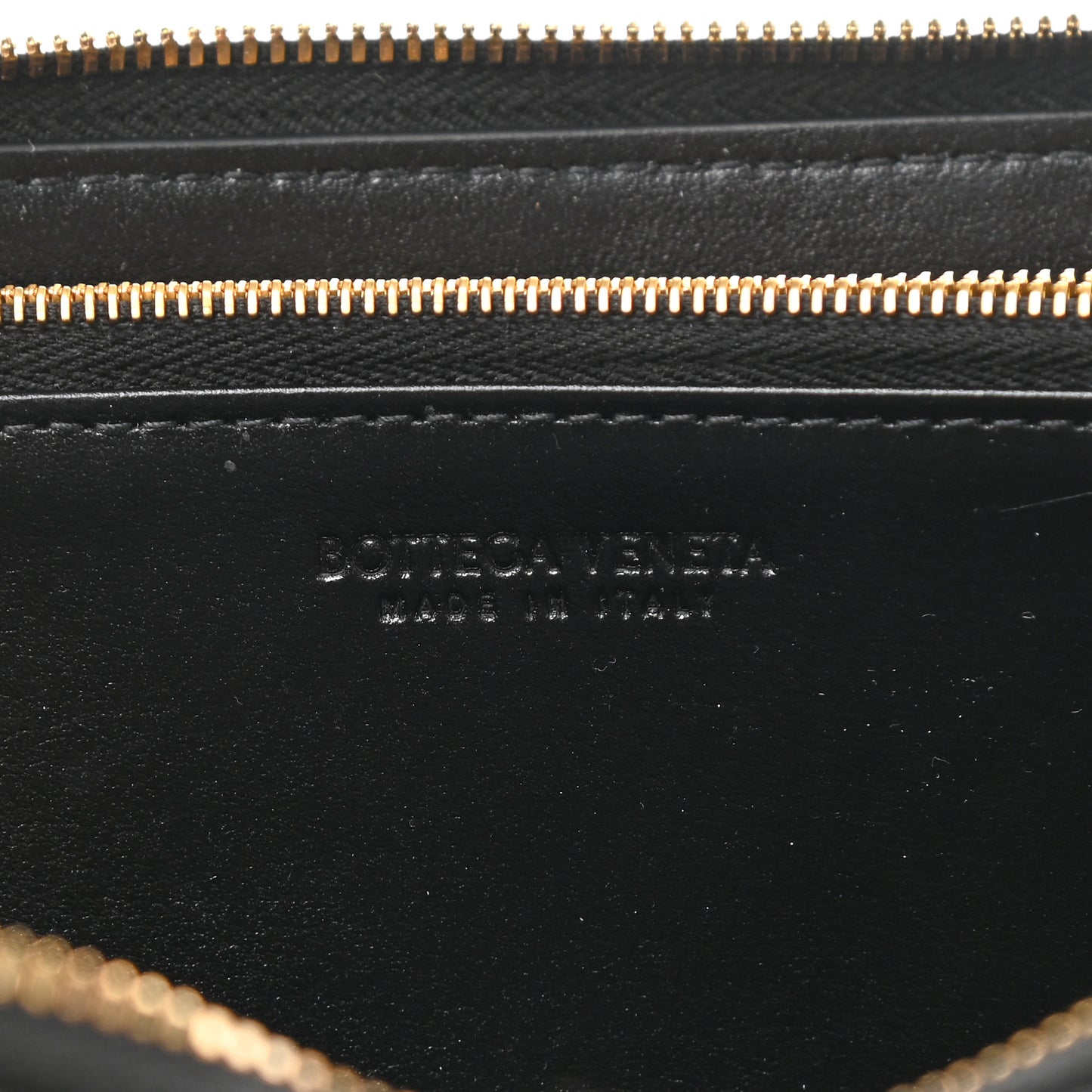 Nappa Maxi Intrecciato Zip Around Wallet Black
