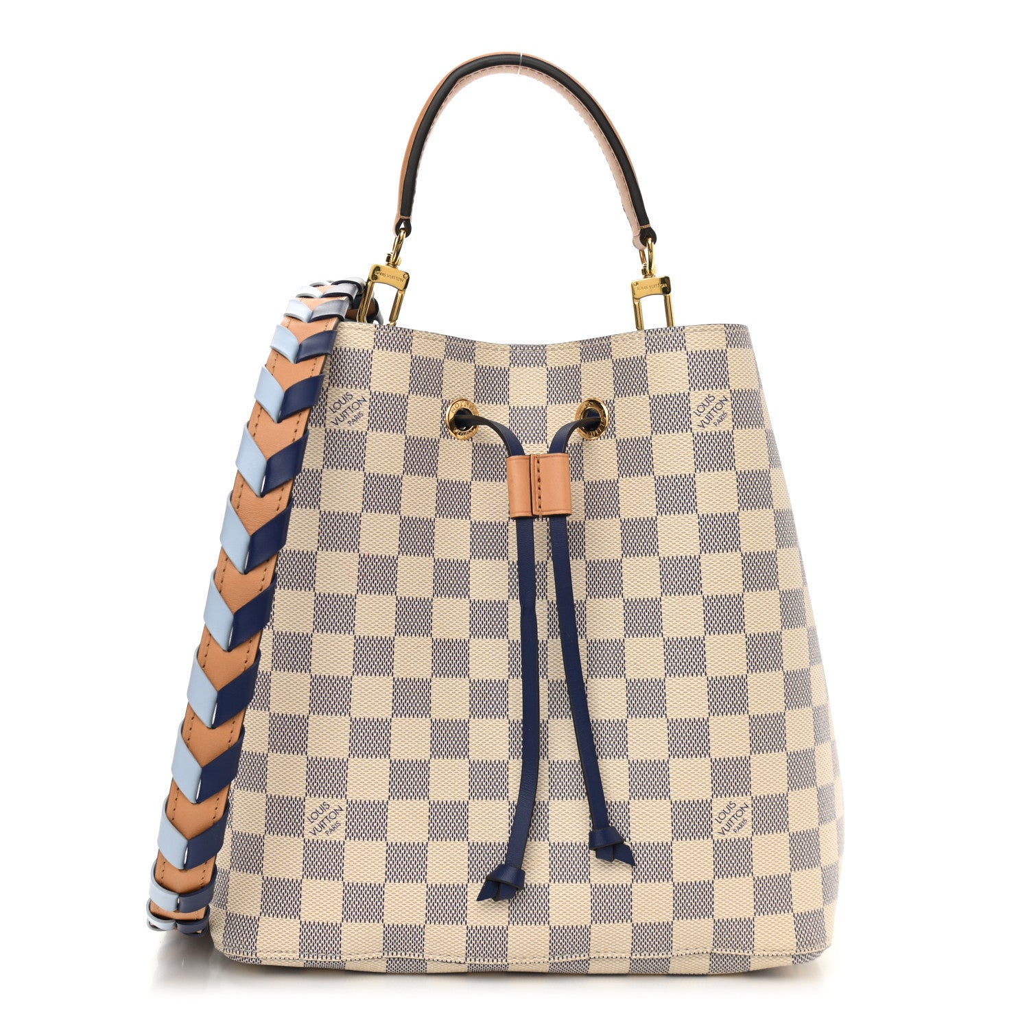 Louis Vuitton Damier Azur Braided Neonoe MM Blue 1 of 12