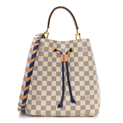 Louis Vuitton Damier Azur Braided Neonoe MM Blue 1 of 12