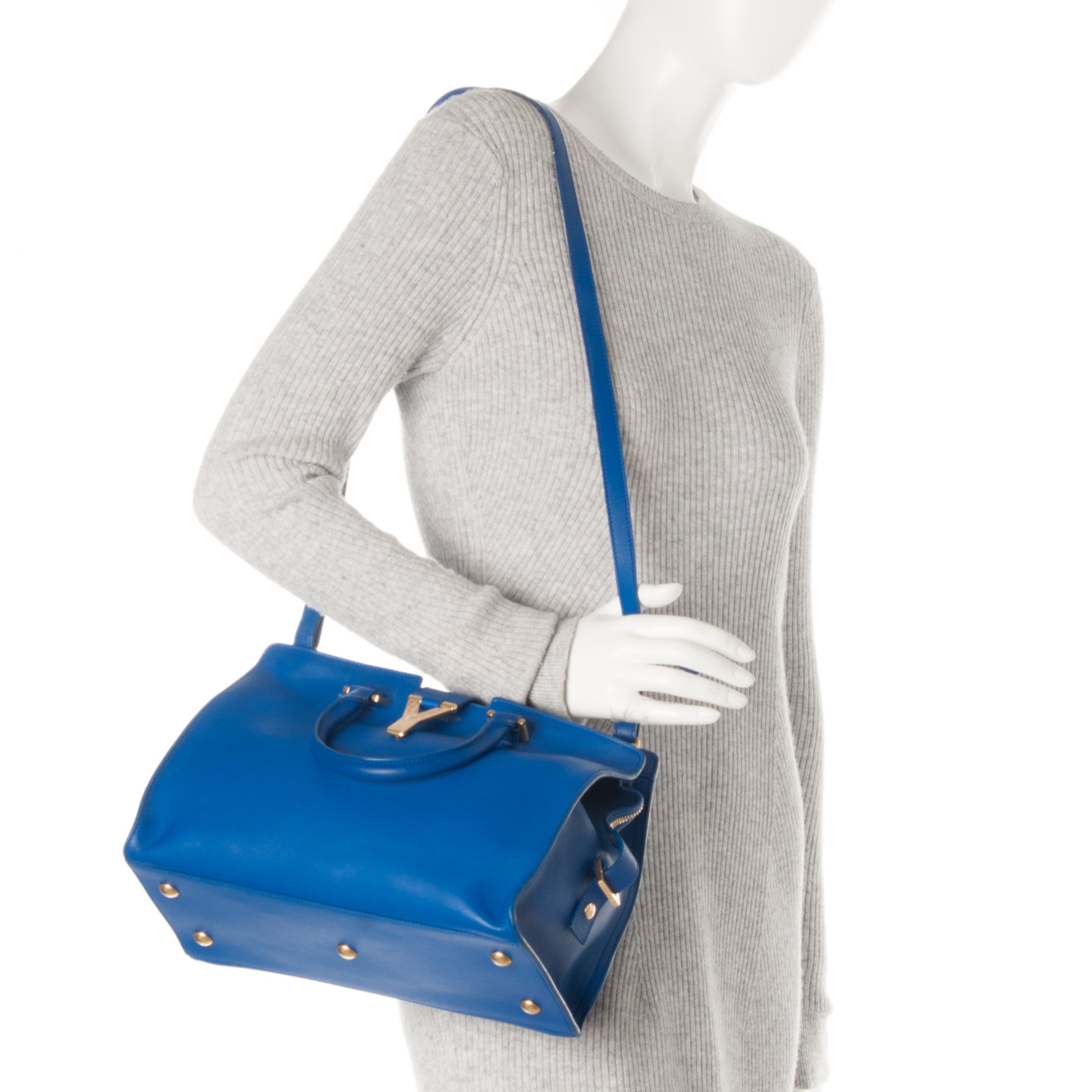 Saint Laurent Calfskin Small Classic Y Cabas Royal Blue 2 of 7