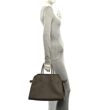 The Row Matte Grained Calfskin Soft Margaux 15 Dark Taupe 2 of 9