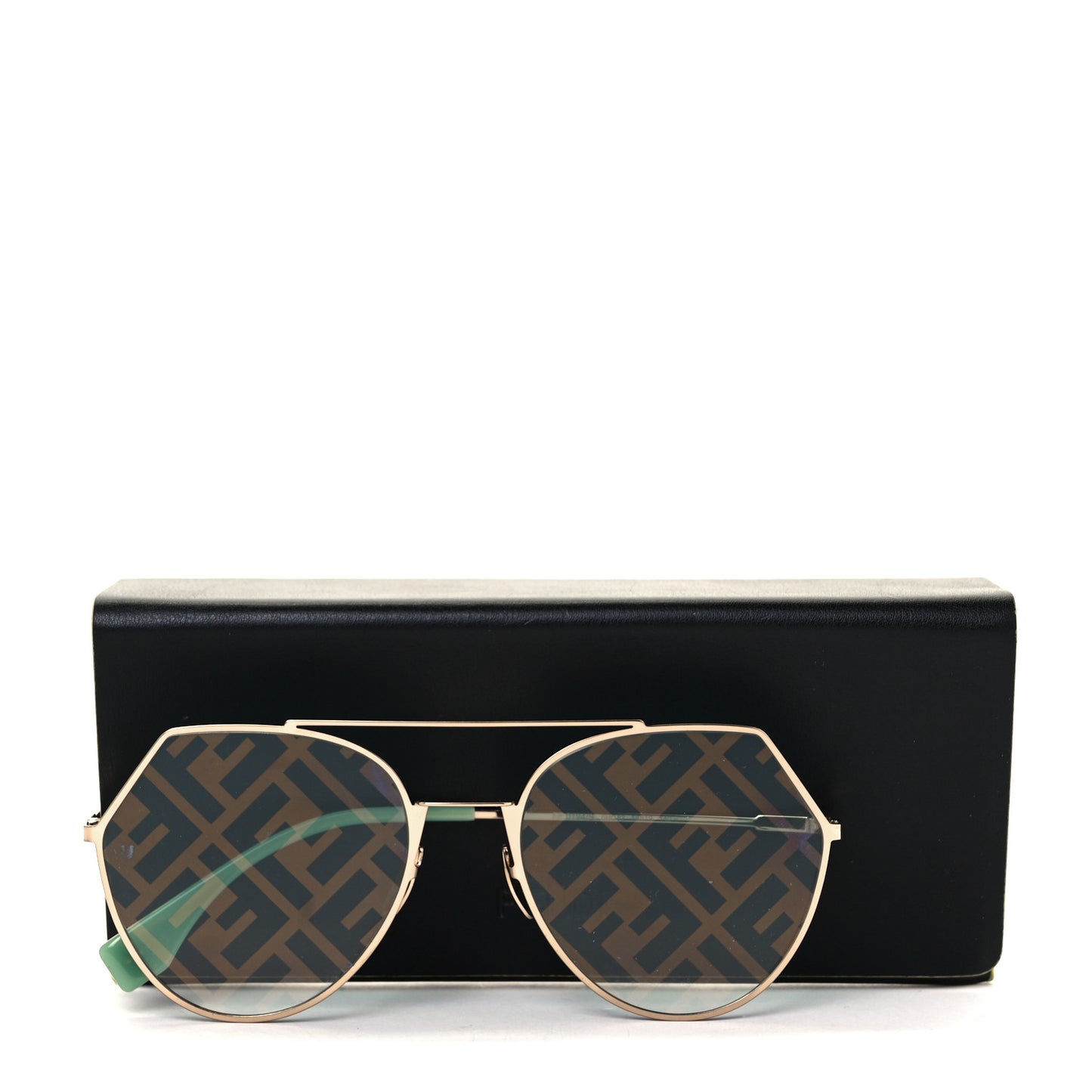 Metal Geometric Sunglasses FF 0194/S Green