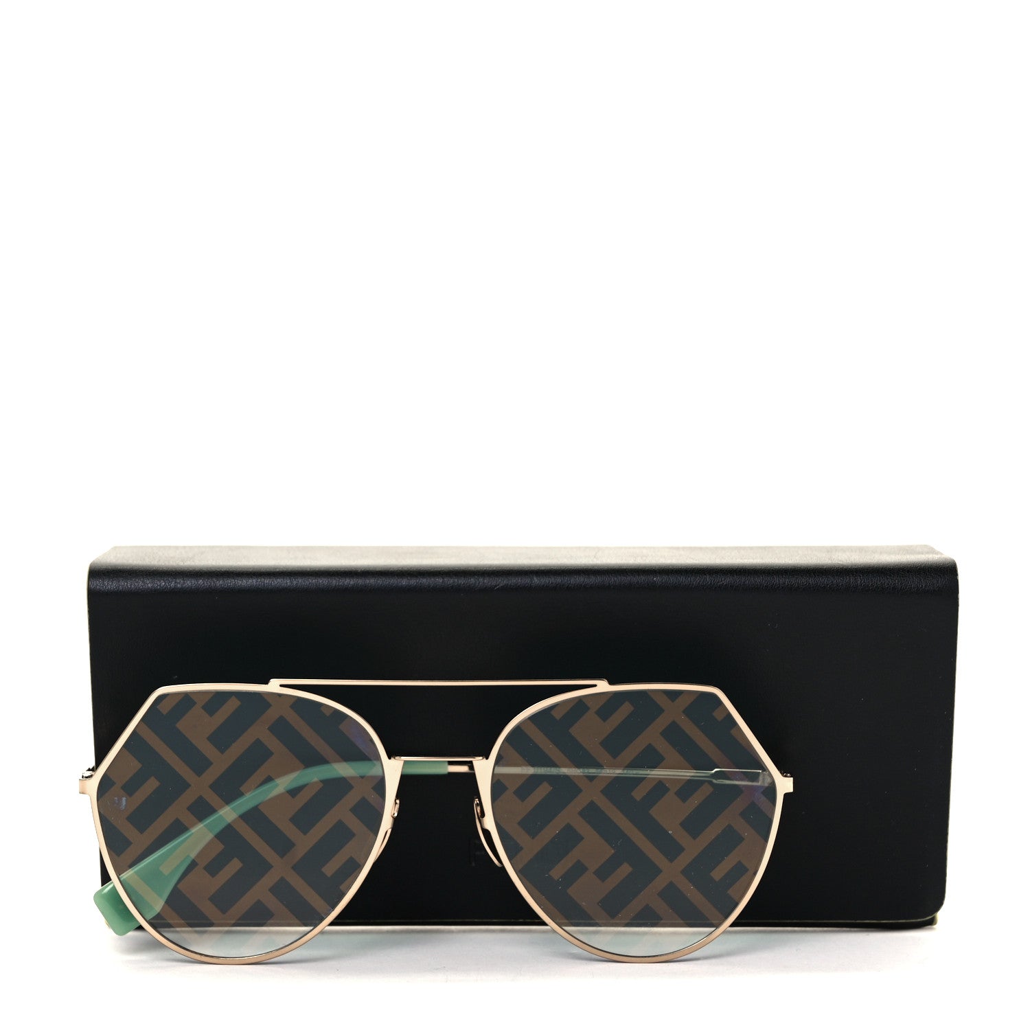 Fendi Metal Geometric Sunglasses FF 0194/S Green 7 of 7