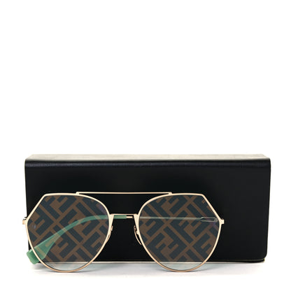 Fendi Metal Geometric Sunglasses FF 0194/S Green 7 of 7